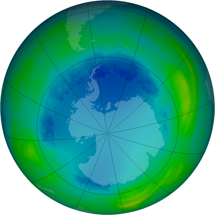 Ozone Map 1992-08-06